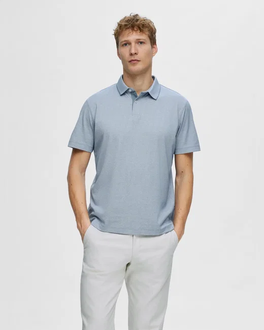 BLUE COOLMAX POLO T-SHIRT