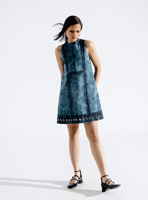 Twiggy denim mini dress